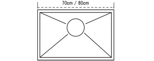 ｼﾝｸ幅 70cm もしくは 80cm